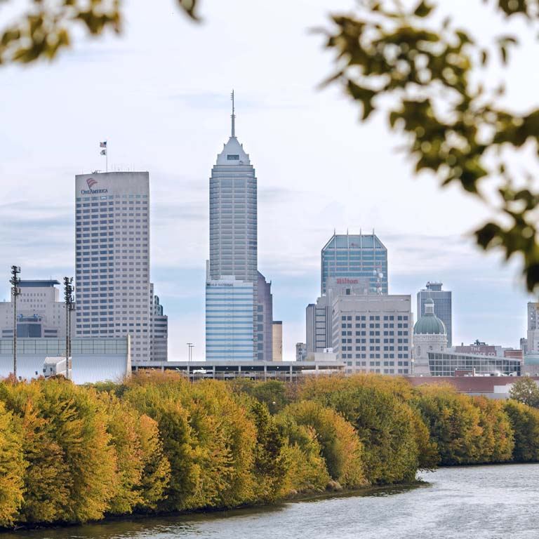 The Indianapolis skyline