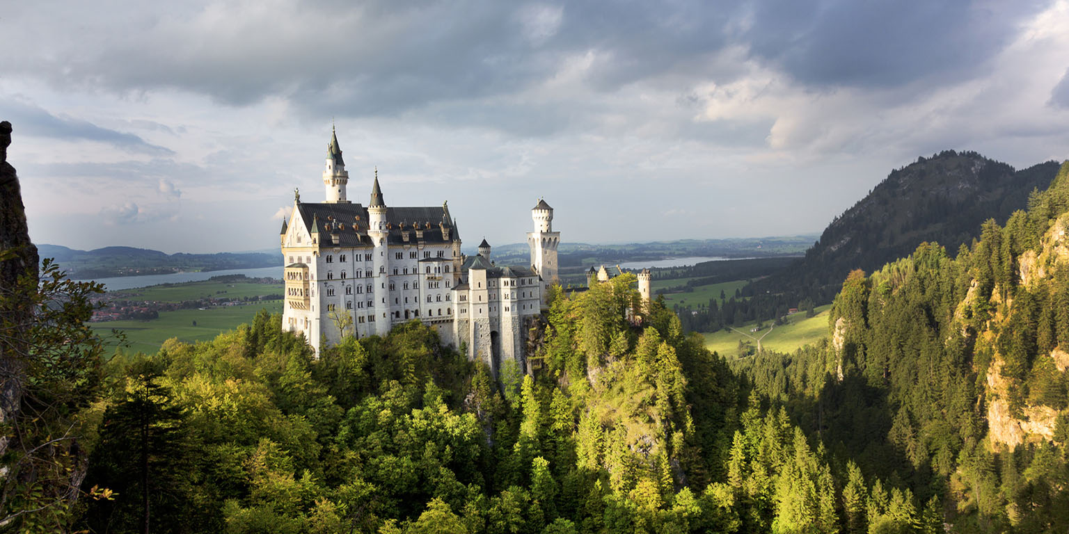Neuschwanstein Castle in the Bavarian Alps of Germany